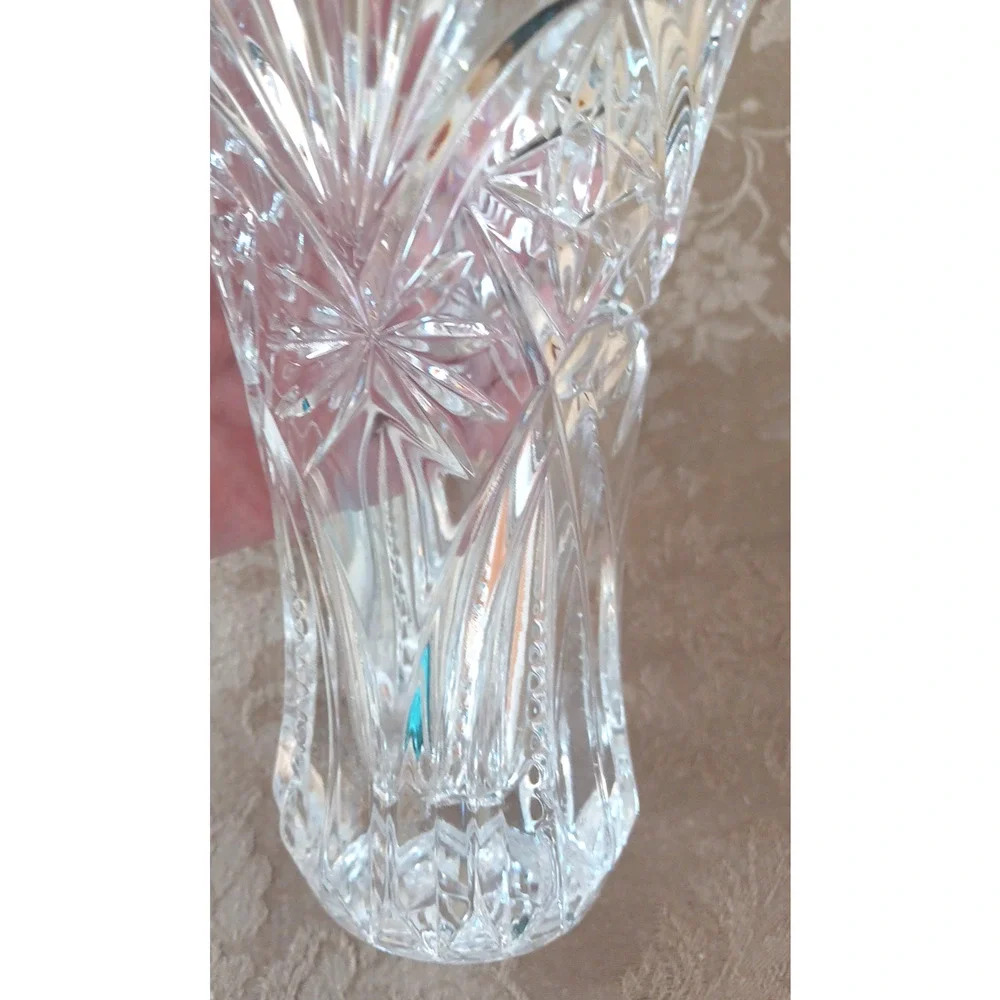 VTG JG Durand Lead Crystal Clear Glass Vase 6 1/2x 4 Vincennes